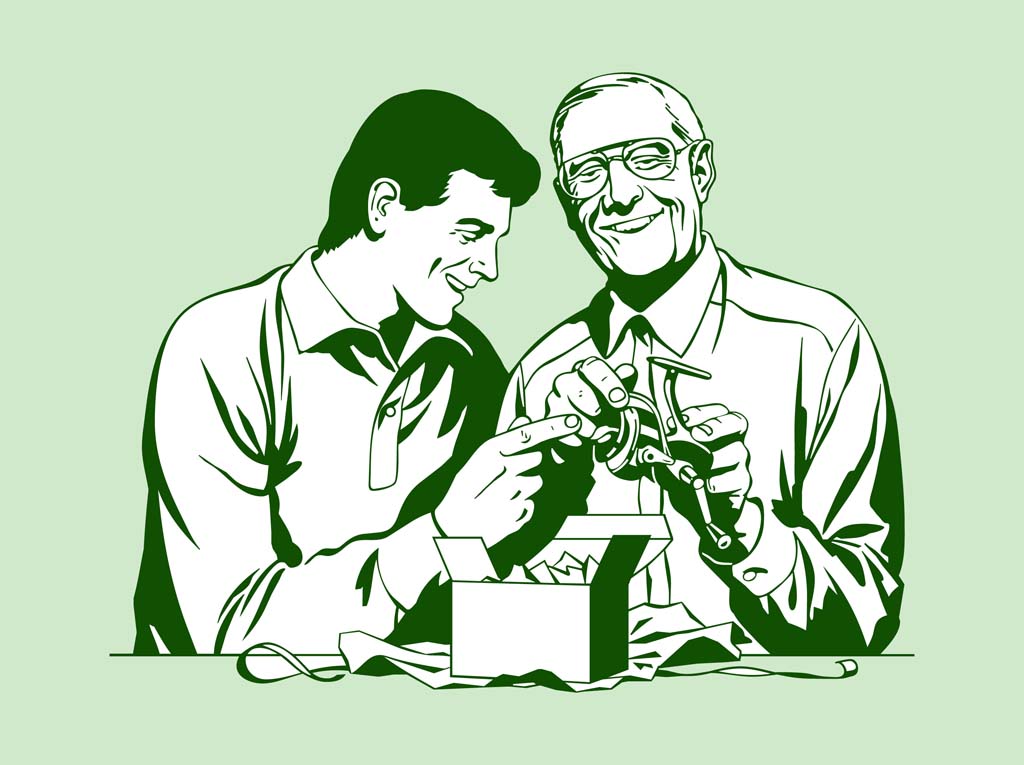 1024x765 Men With Fishing Reel Vector Art Graphics