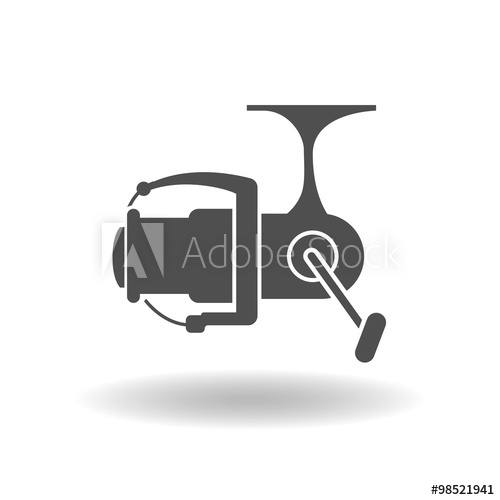 500x500 The Isolated Silhouettes Of Fishing Reels Spinning