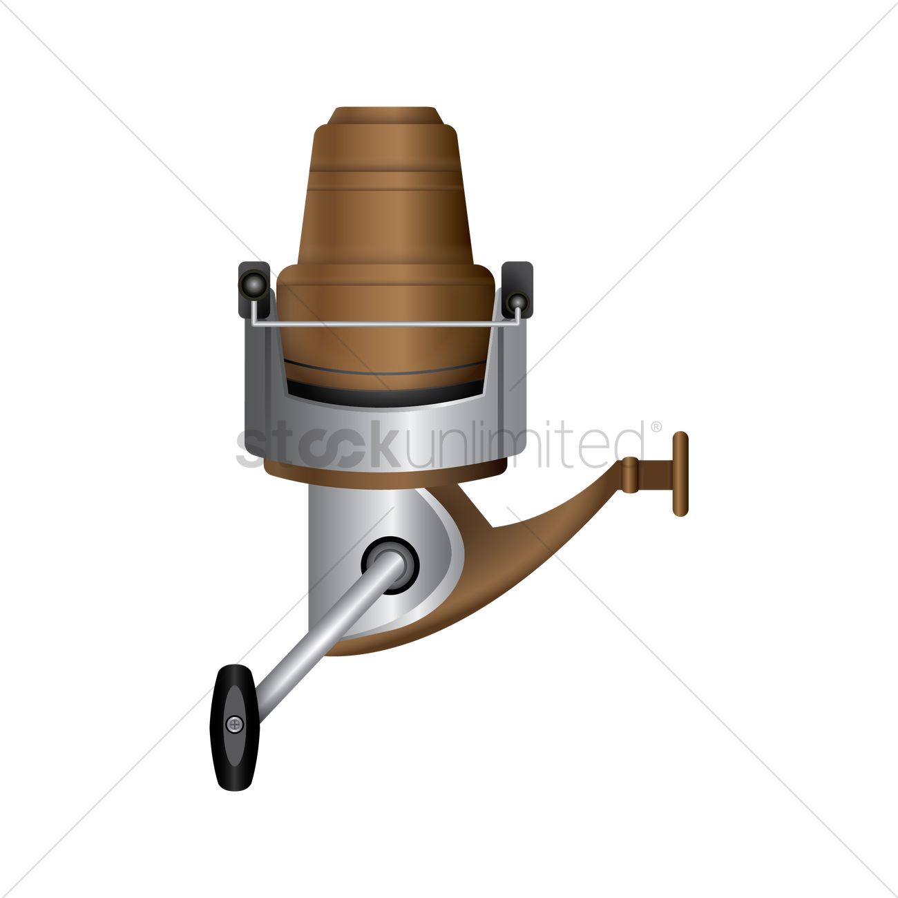 1300x1300 Fishing Reel Vector Image