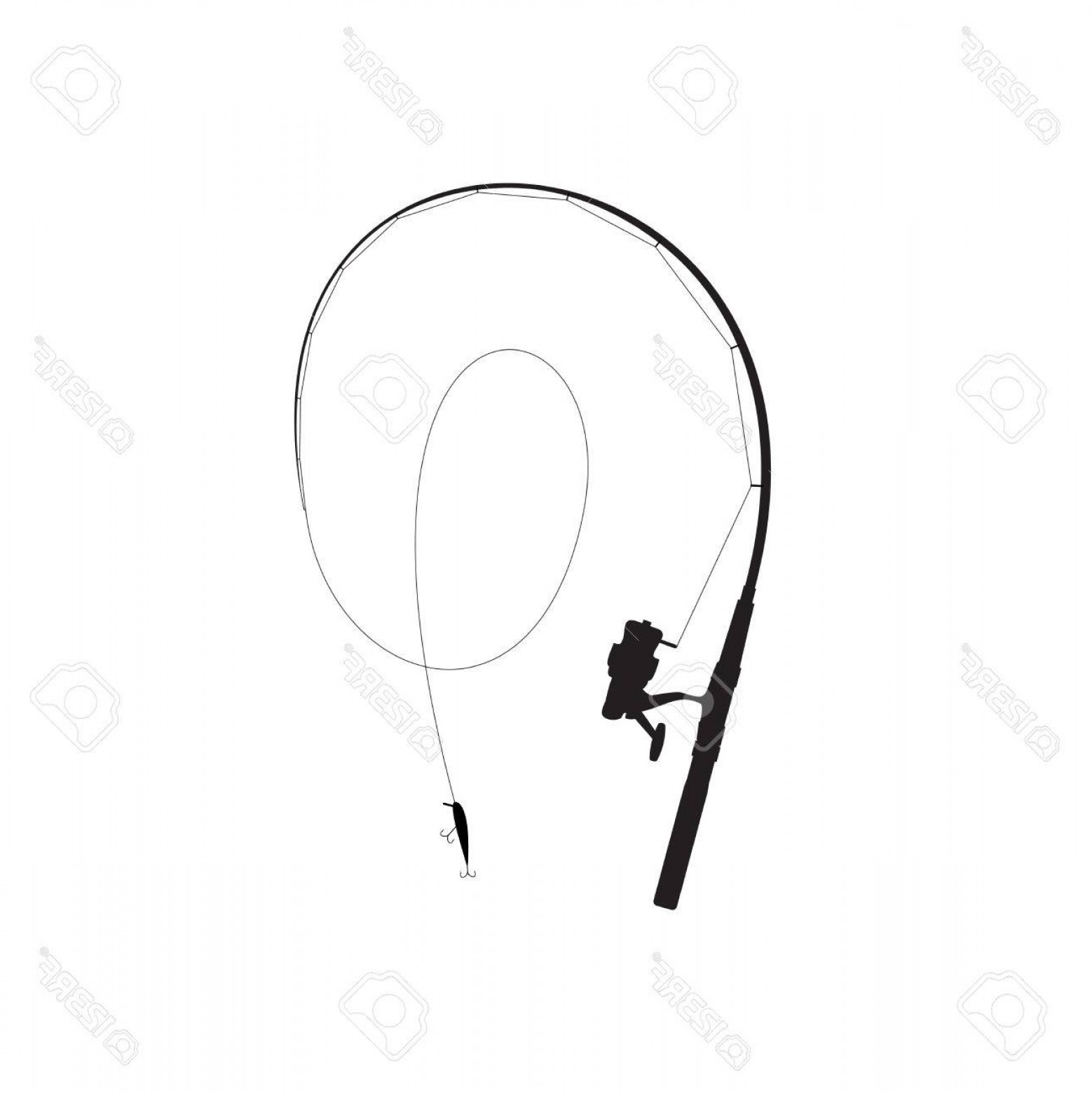 1558x1560 Fishing Pole Silhouette Vector Hoodamathrun