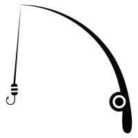 Fishing Rod Silhouette Vector Free at Vectorified.com | Collection of ...