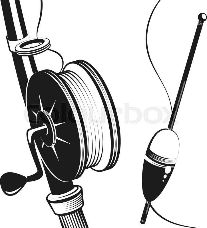 725x800 Fishing Rod, Float, Fishing, Fish, Stock Vector Colourbox