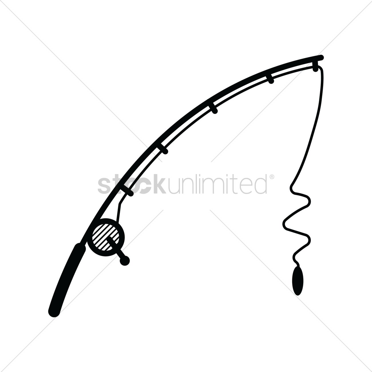 1300x1300 Fishing Rod Vector Image