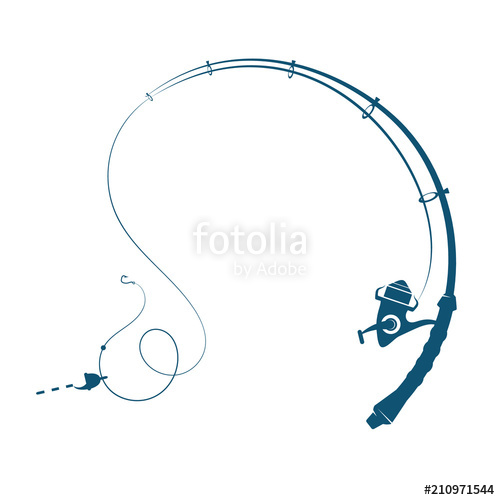 500x500 Fishing Rod Silhouette Stock Image And Royalty Free Vector