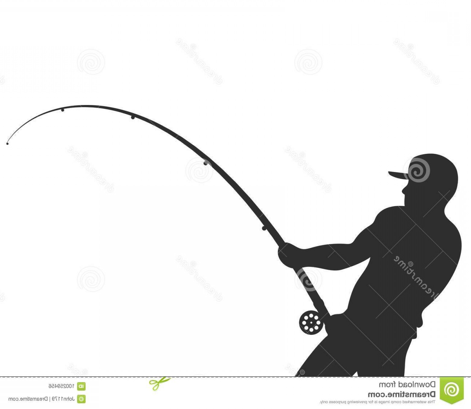 1560x1356 Silhouette Fisherman Fishing Rod Vector Silhouetted Fisherman
