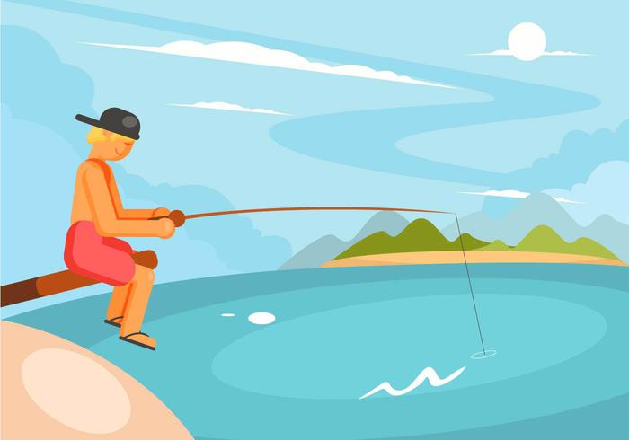700x490 Fishing Pole Vector
