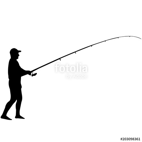 Fishing Silhouette, Man Fishing Clipart, Fisherman Vector 500x500 Fishing Silhouette, Man Fishing Clipart, Fisherman Vector