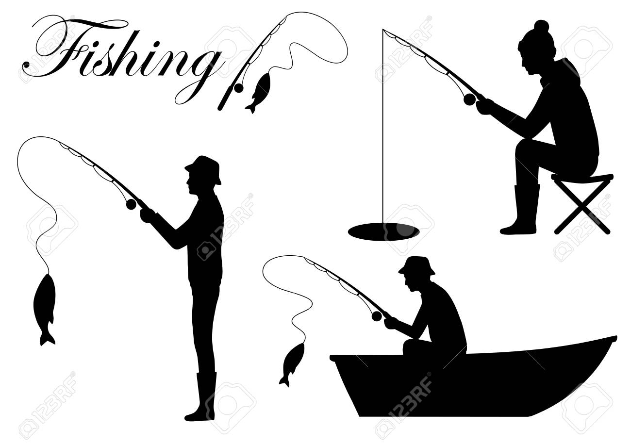 Huge Collection Of 'silhouette Fishing' Download More Than 1300x917 Huge Collection Of 'silhouette Fishing' Download More Than