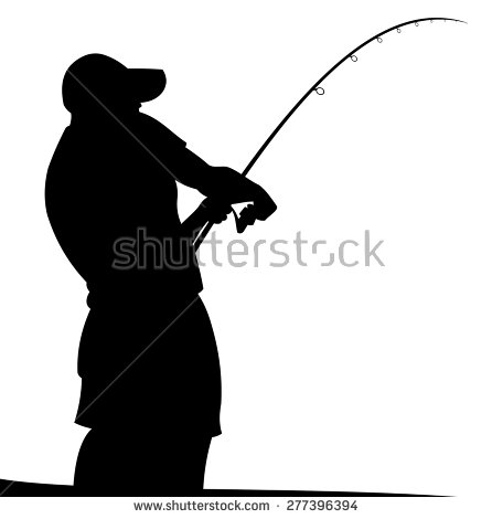 Man Fishing Silhouette 446x470 Man Fishing Silhouette
