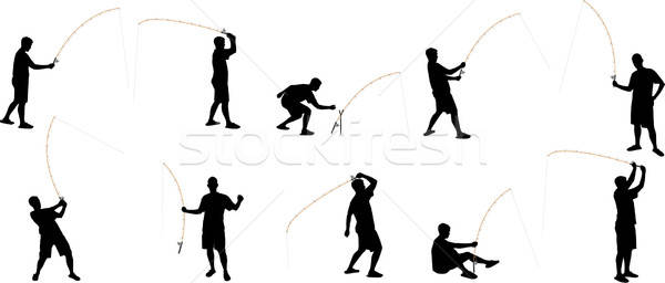 Fishing Silhouettes Vector Illustration Slobodan Djajic 600x256 Fishing Silhouettes Vector Illustration Slobodan Djajic