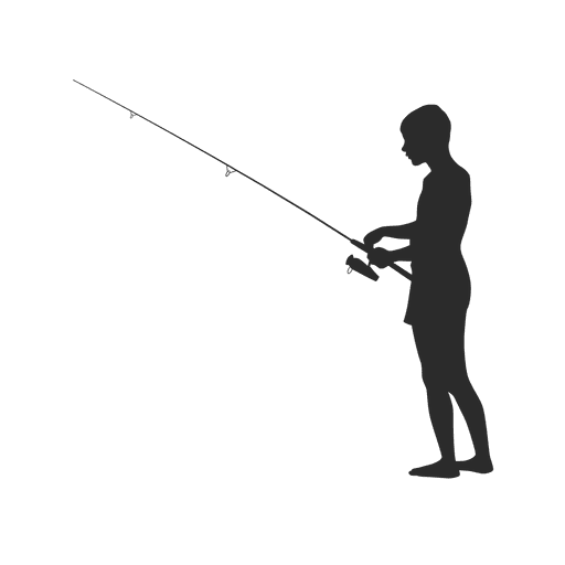 Fisherman Fishing Silhouette 512x512 Fisherman Fishing Silhouette