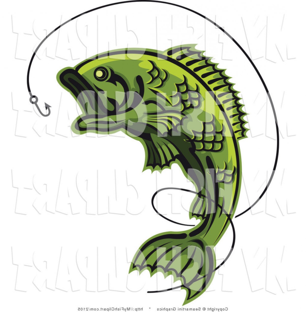 1204x1228 Bass Fish Vector Art Catamart