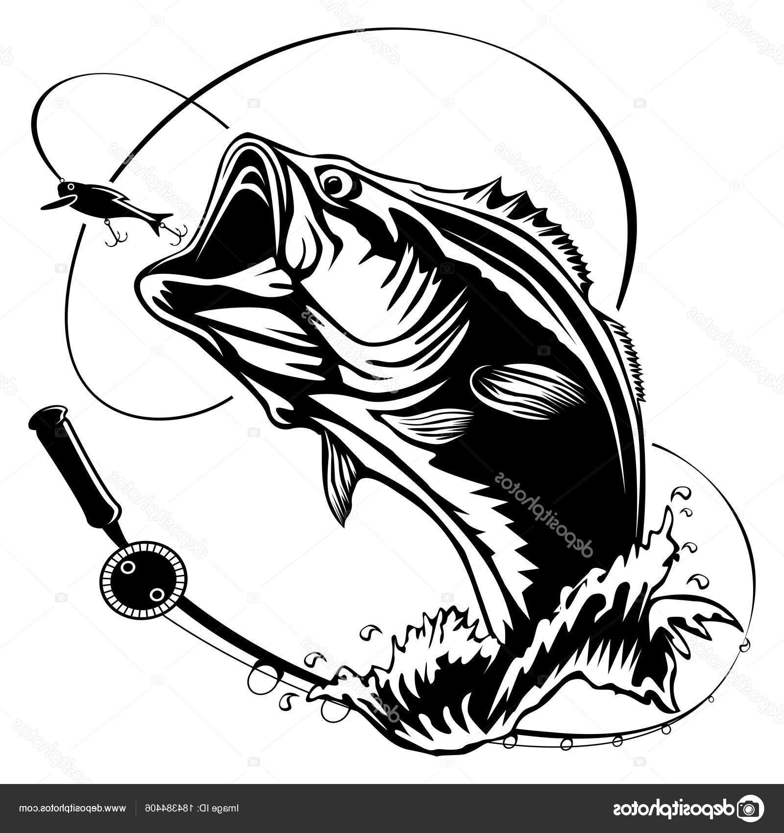 1600x1700 Hd Largemouth Bass Fishing Vector Artwork Pictures Vector Images
