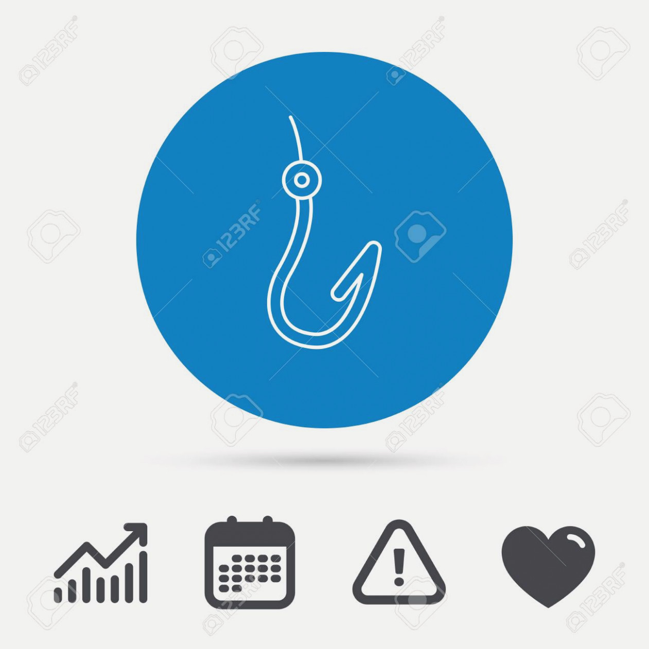 Fishing Hook Icon Fisherman Equipment Sign Calendar, Attention 1261x1261 Fishing Hook Icon Fisherman Equipment Sign Calendar, Attention
