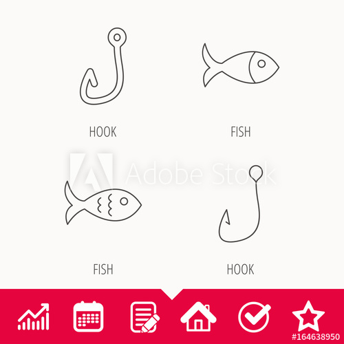 Fishing Hook And Fish Icons Fish Linear Sign Edit Document 500x500 Fishing Hook And Fish Icons Fish Linear Sign Edit Document