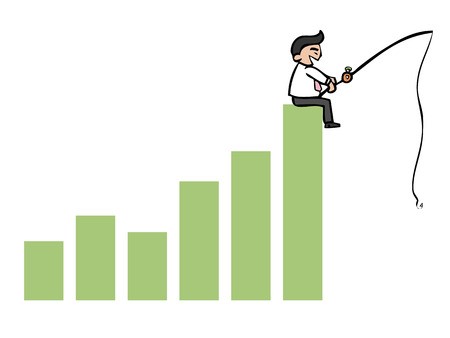 Businessman Sitting On Chart And Fishing Royalty Free Vector Graphics 450x338 Businessman Sitting On Chart And Fishing Royalty Free Vector Graphics