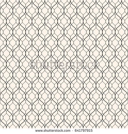 450x470 Vector Seamless Pattern, Thin Wavy Lines Light Texture Of Mesh