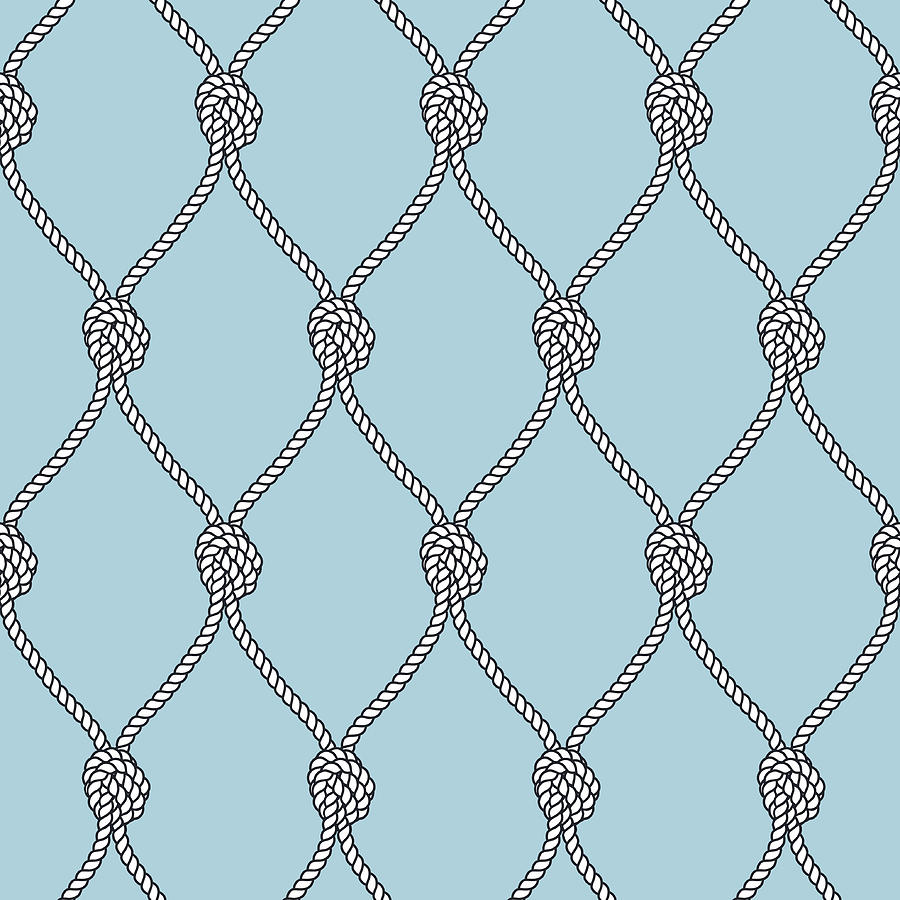 900x900 Marine Rope Fishnet With Knots Seamless Vector Background