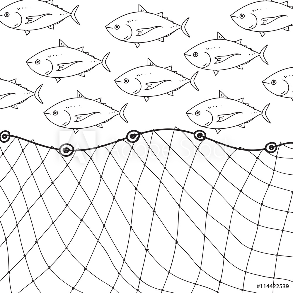 1000x1000 Photo Art Print Fishnet, Vector