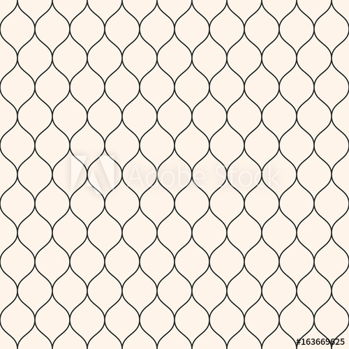 500x500 Vector Seamless Pattern, Thin Wavy Lines Texture Of Mesh, Fishnet