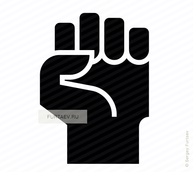 620x553 Fist Vector Icon