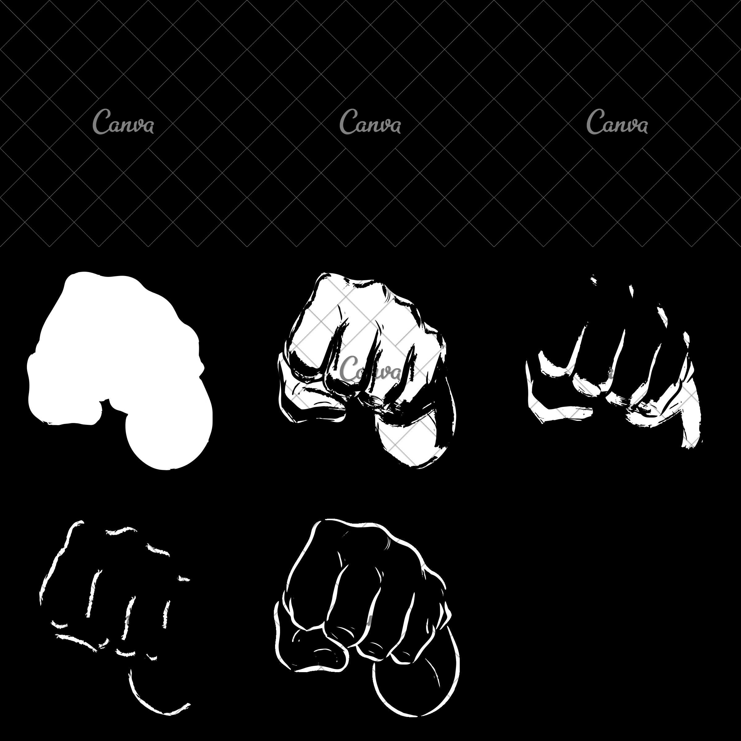2400x2400 Illustrated Vector Fist Icon