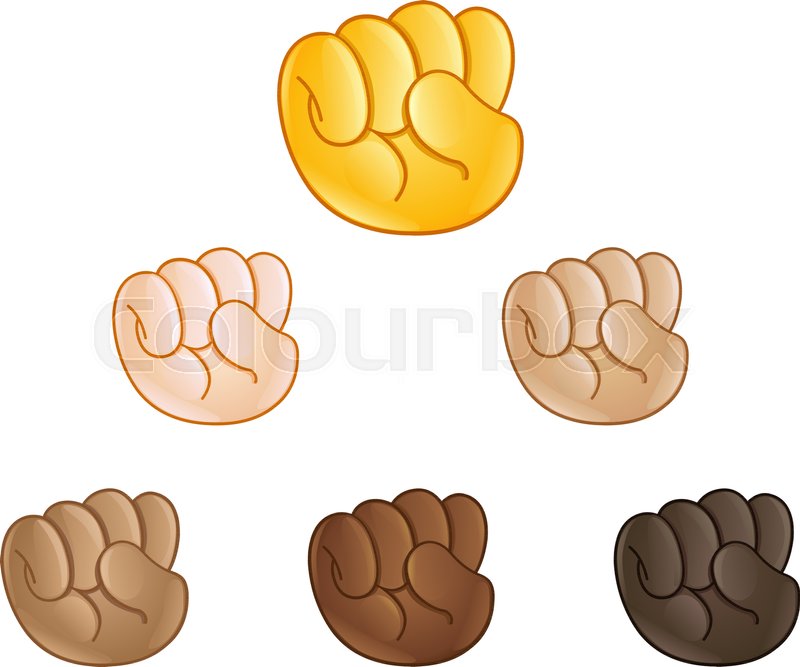 800x667 Raised Fist Pump Hand Emoji Set Of Stock Vector Colourbox