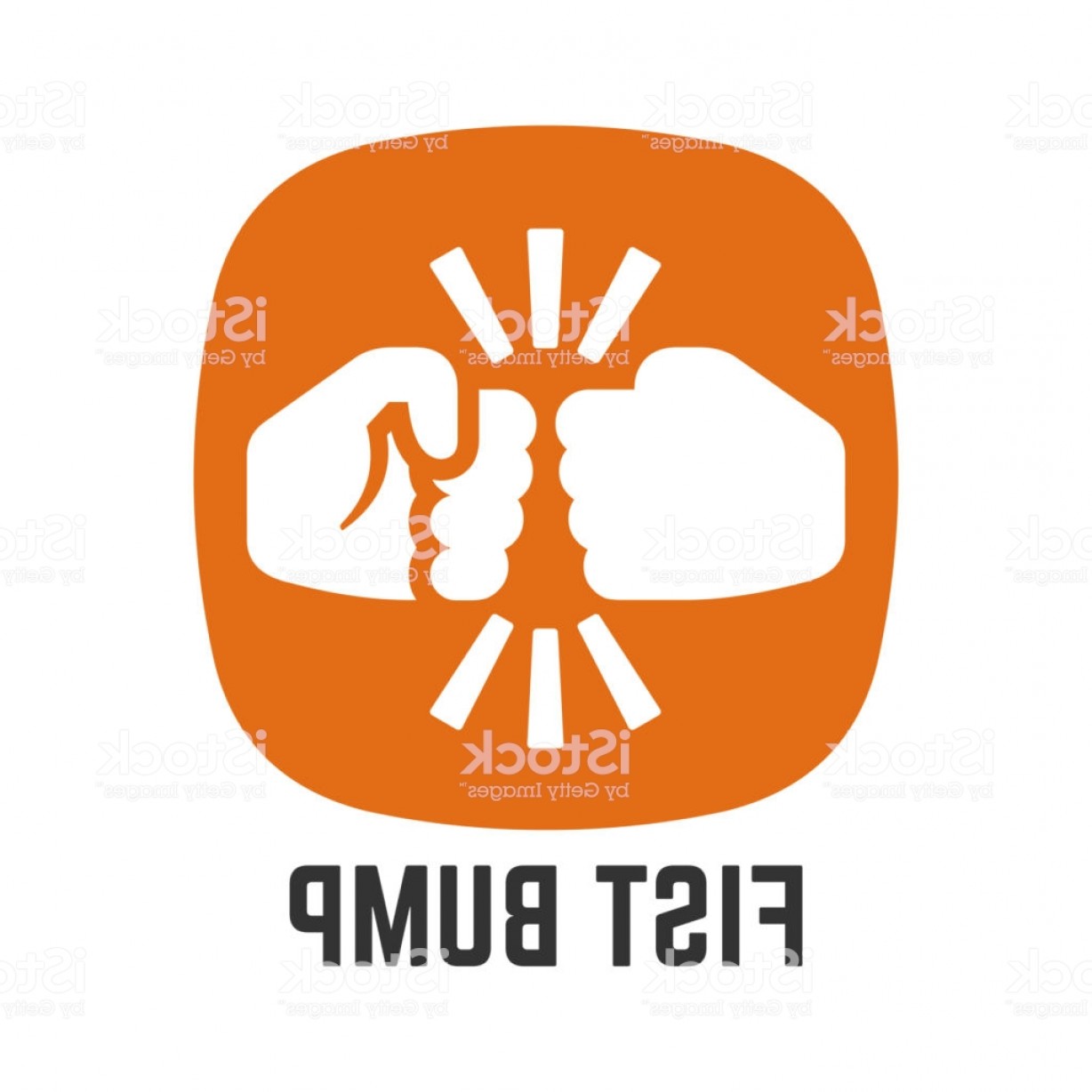 1228x1228 Vector Fist Bump Simple Flat Silhouette Icon In Superellipse