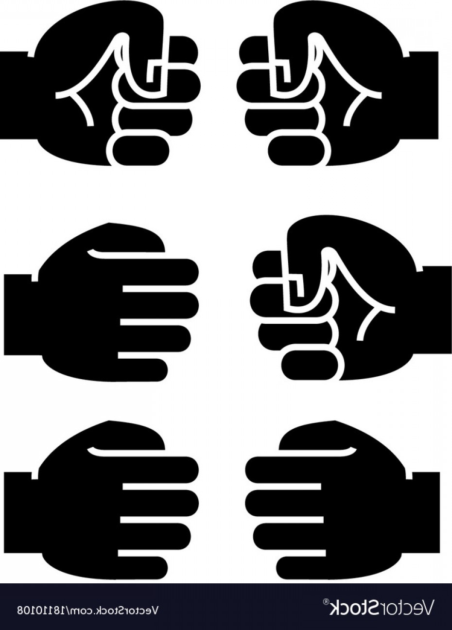 930x1296 Fist Bump Icon Black Sign On Vector Soidergi