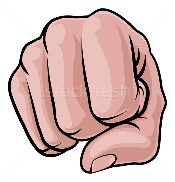 577x600 Fist Punch Knuckles Hand Vector Illustration Christos Georghiou