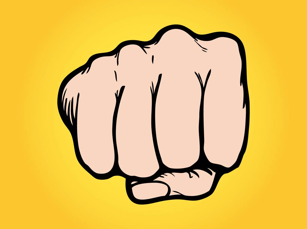 1024x765 Punching Fist Vector Vector Art Graphics