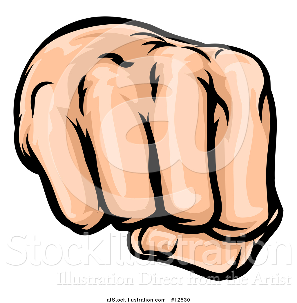1024x1044 Vector Illustration Of A Cartoon Fist Punching
