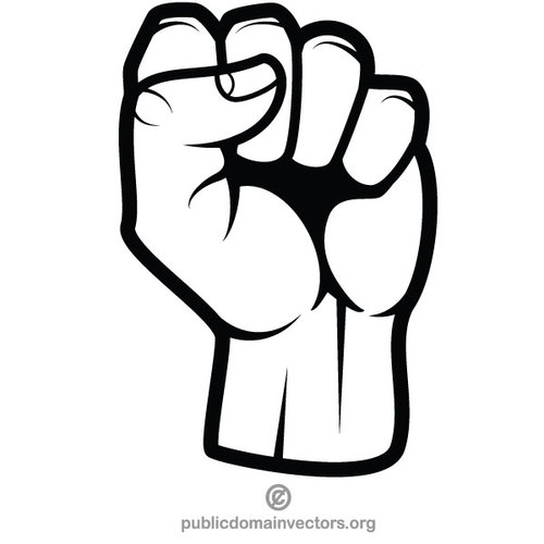 500x500 Free Raised Fist Vector