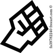 179x179 Free Art Print Of Raised Fist Vector Icon Freeart