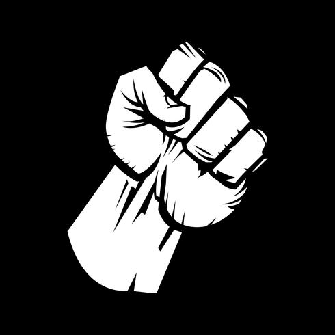 490x490 Raised Fist Vector Icon