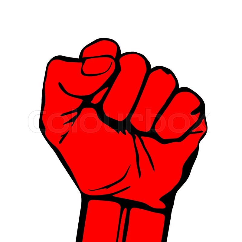 800x800 Raised Fist Vector Icon Art Hand Stock Vector Colourbox