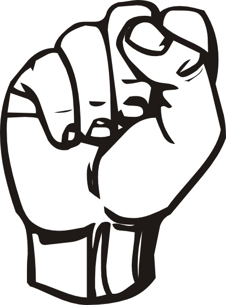 444x598 Sign Language S Fist Clip Art Free Vector In Open Office Drawing