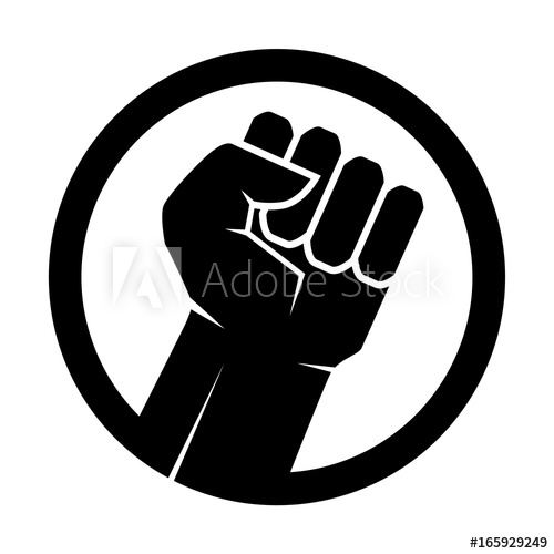 500x500 Clenched Fist Vector Fist Icon Revolution Fist Freedom Concept