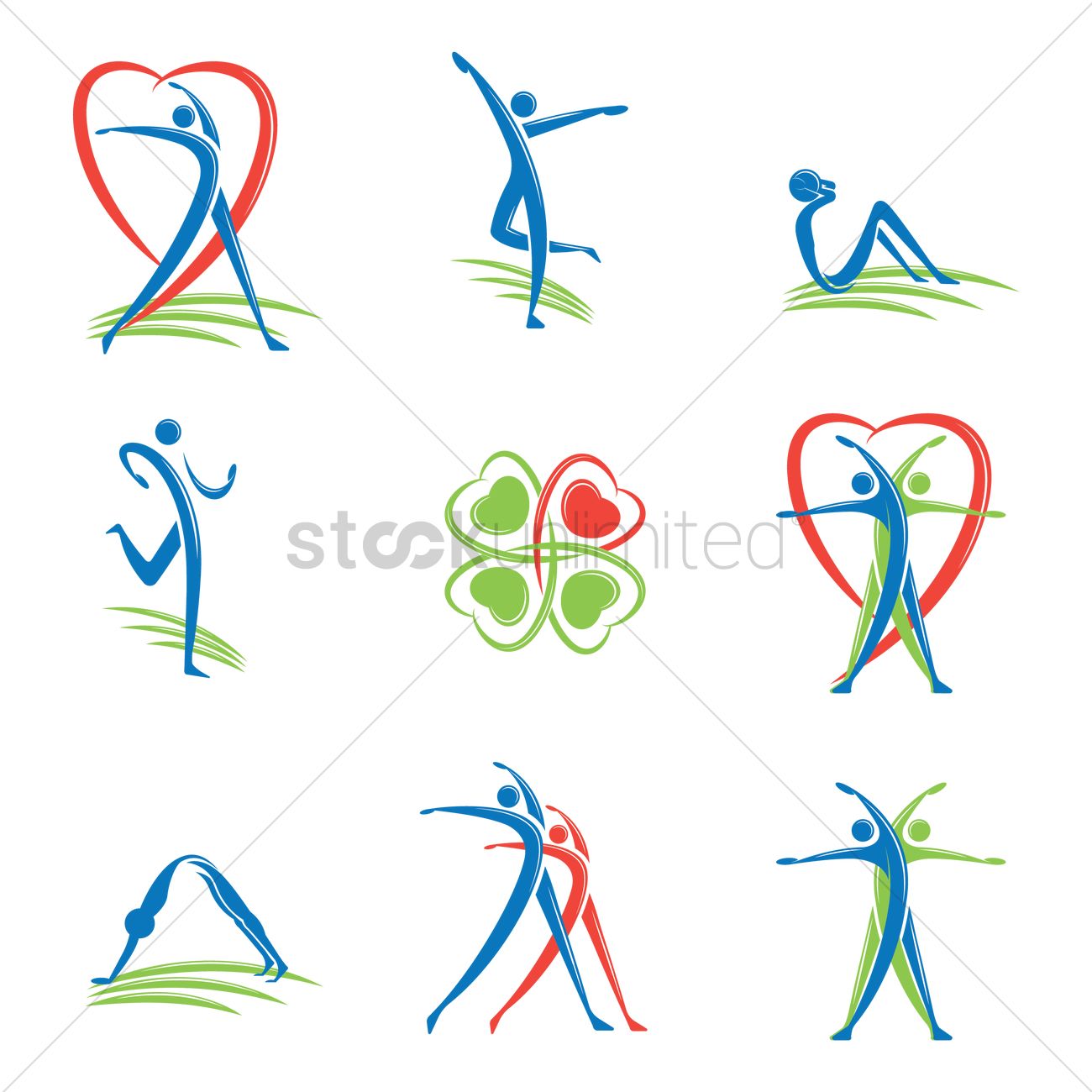 Fitness Logo Vector Image 1300x1300 Fitness Logo Vector Image
