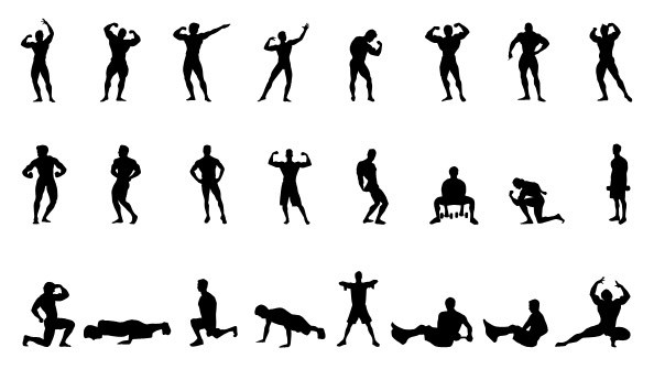 Fitness Silhouette Vector at Vectorified.com | Collection of Fitness ...