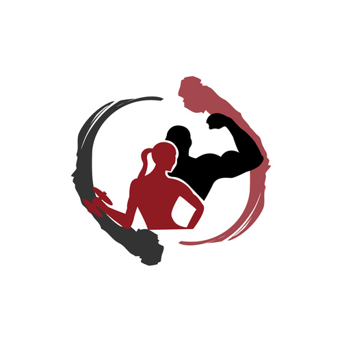 500x500 Fitness Men And Women Silhouette Vector Free Download