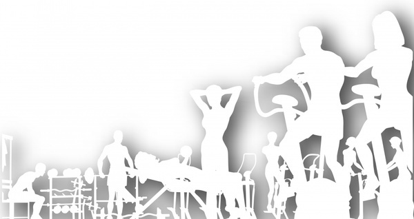 600x318 Vector Gym Fitness Silhouette Free Vector Download