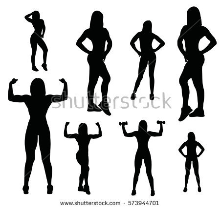 450x429 Women Gym Silhouette