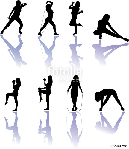 431x500 Fitness Silhouette Stock Image And Royalty Free Vector