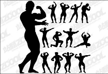 424x291 Fitness Person Action Silhouette Vector Free Vector