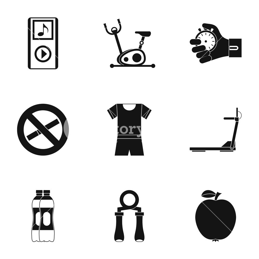 Fitness Icons Set Simple Illustration Of Fitness Vector Icons 1000x1000 Fitness Icons Set Simple Illustration Of Fitness Vector Icons