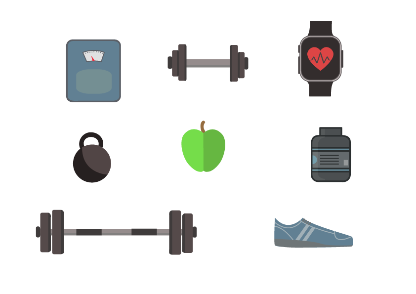 Free Fitness Vector Icons Graphics Pack 842x595 Free Fitness Vector Icons Graphics Pack
