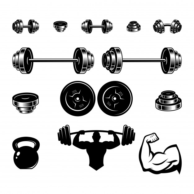 Set Equipment Fitness Vector Vector Premium Download 626x626 Set Equipment Fitness Vector Vector Premium Download