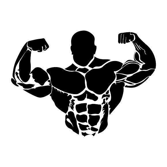 580x580 Bodybuilding, Fitness, Vector