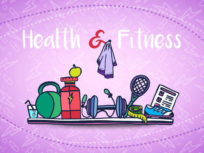 800x600 Health And Fitness Vector Freebie Illustration